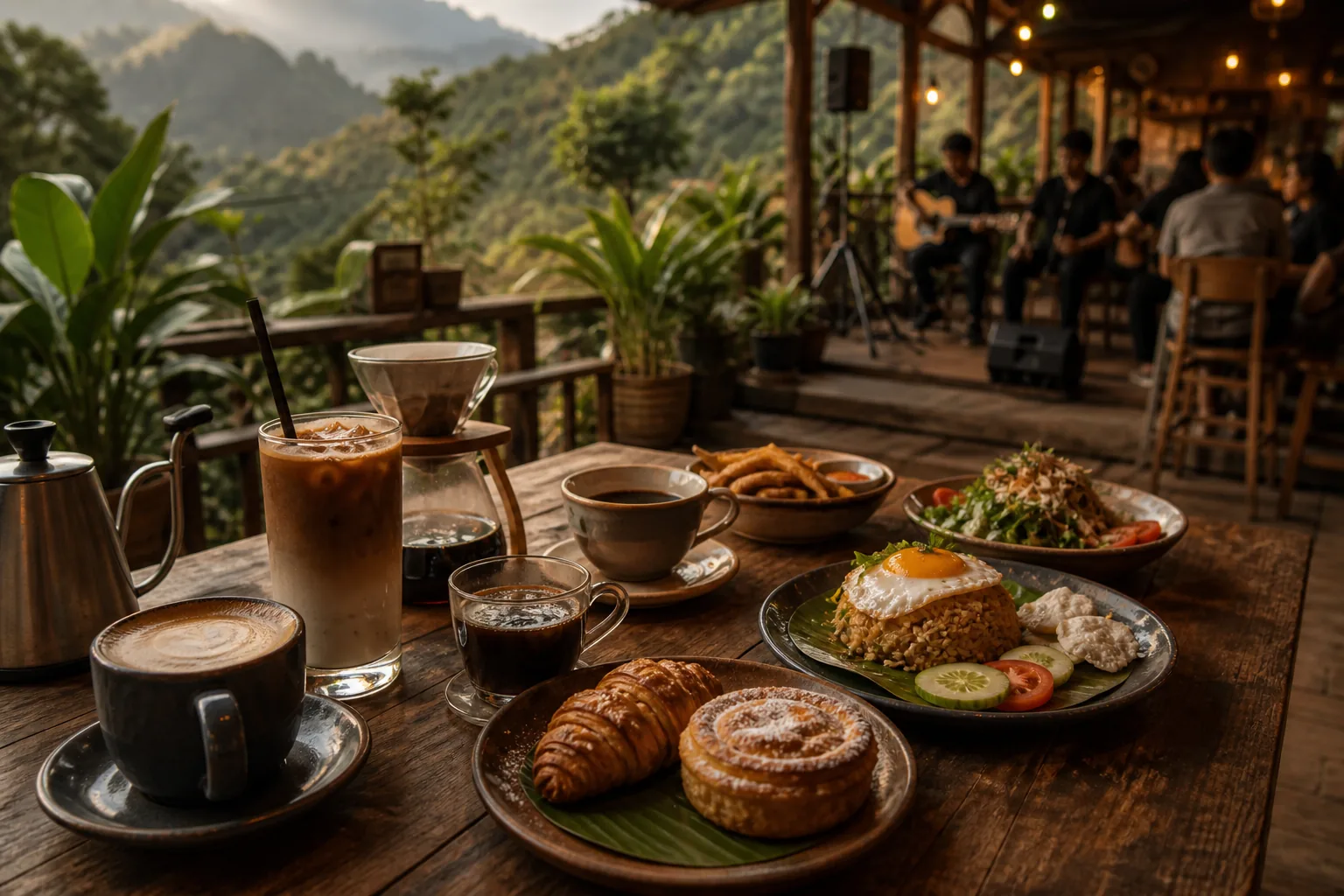 Kopi dan makanan favorit Warung Kopi Gunung